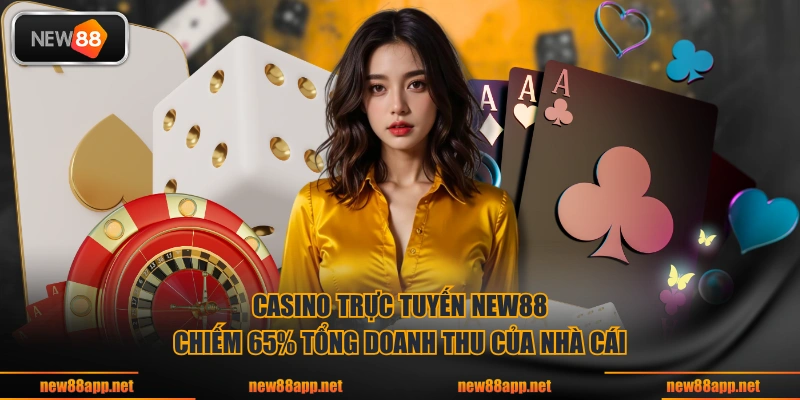 Casino trực tuyến NEW88 chiếm 65% tổng doanh thu của nhà cái